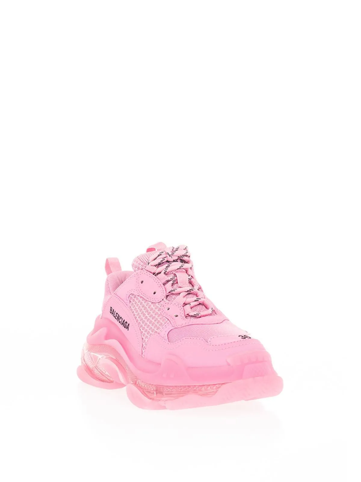 Balenciaga Triple S Clear Sole Sneakers- Pink