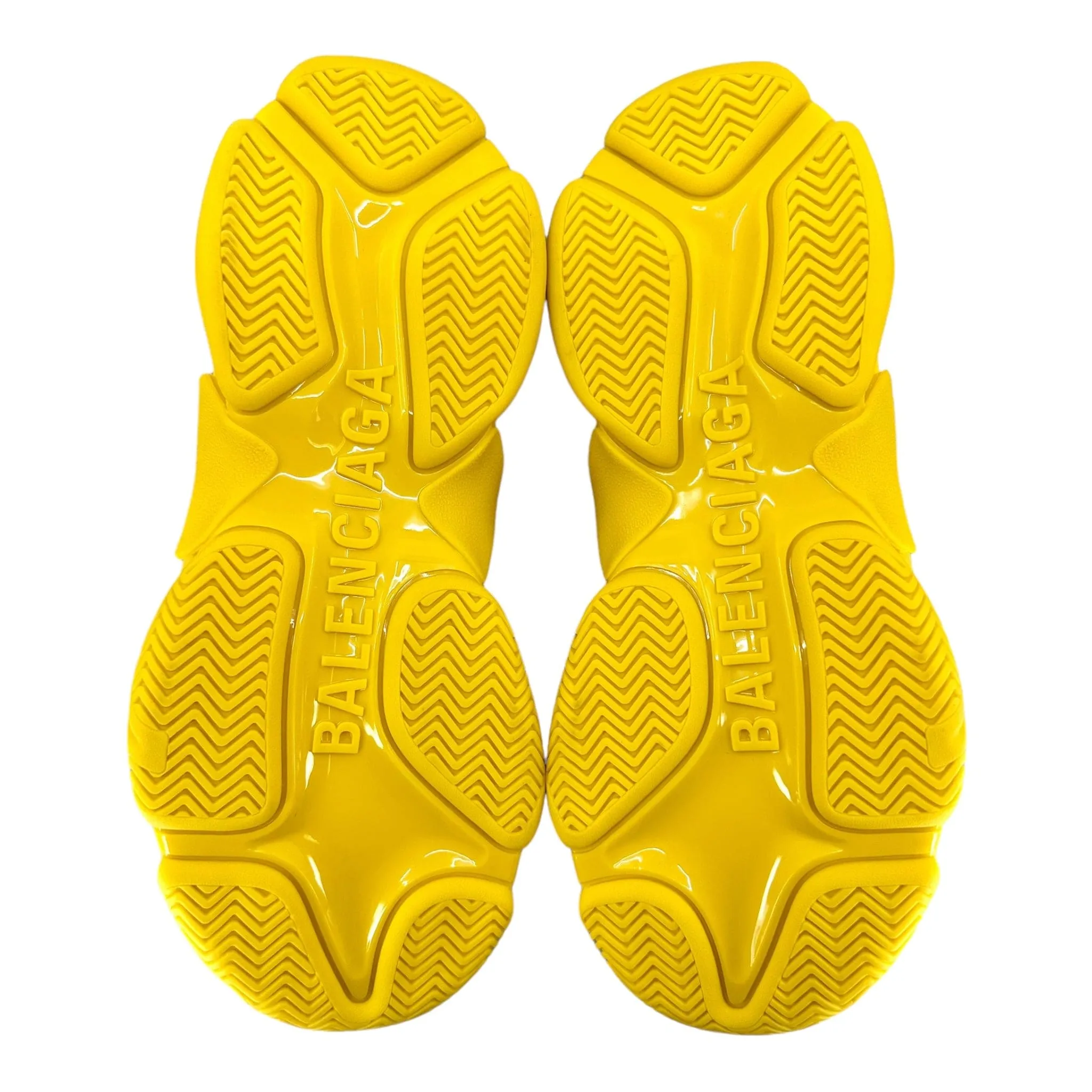 Balenciaga Triple S Sneaker All Over Logo Yellow