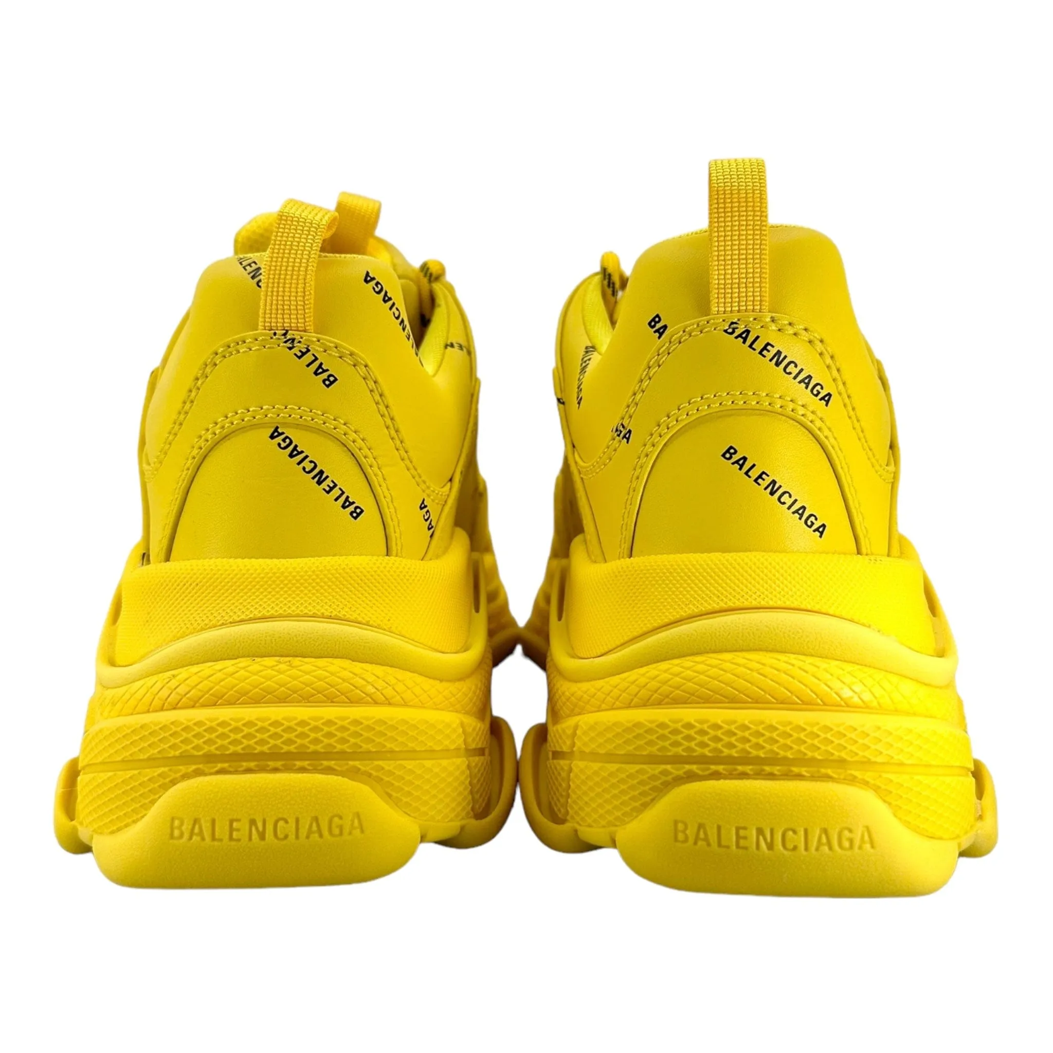 Balenciaga Triple S Sneaker All Over Logo Yellow