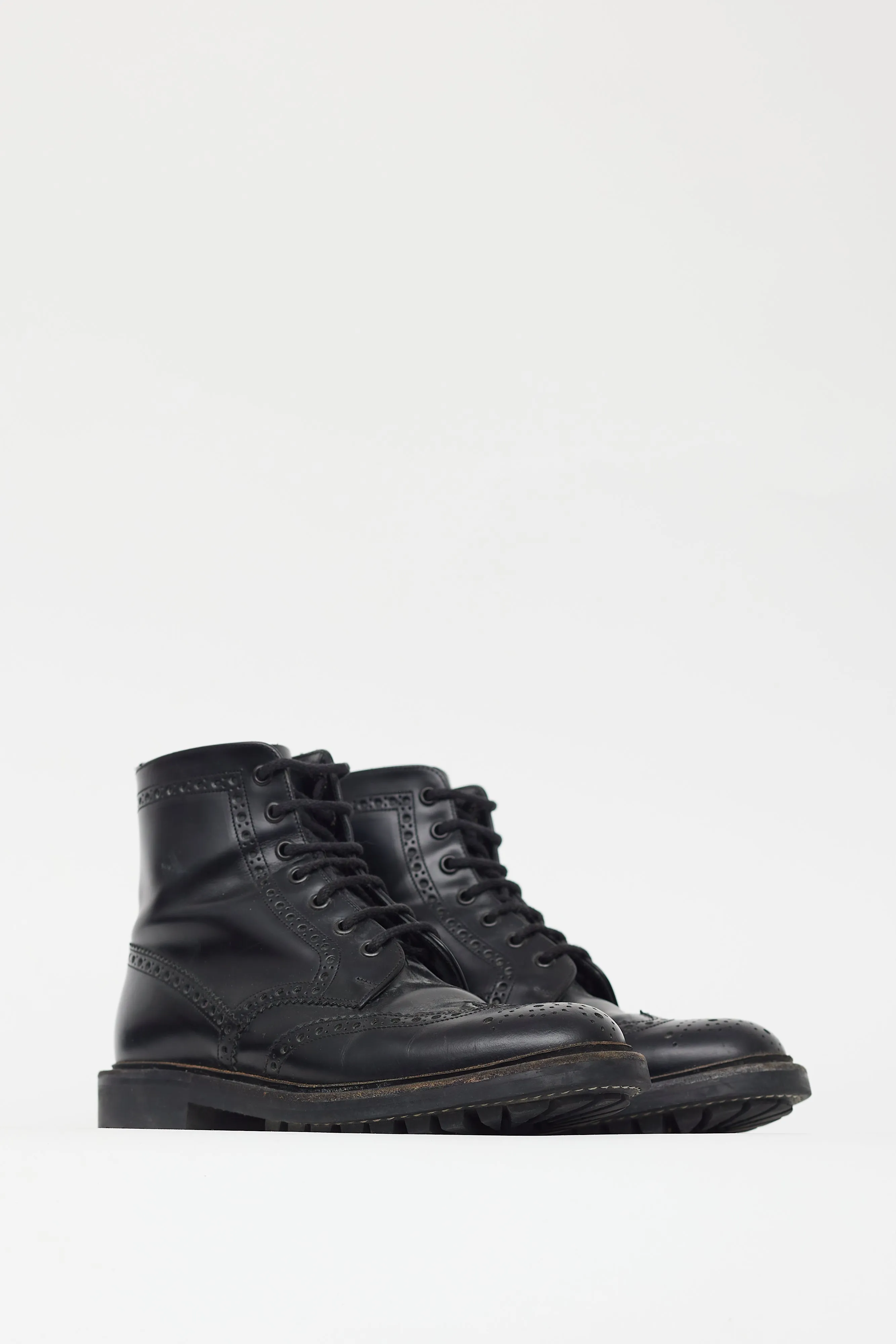 Black Leather Rubber Sole Chelsea Boot