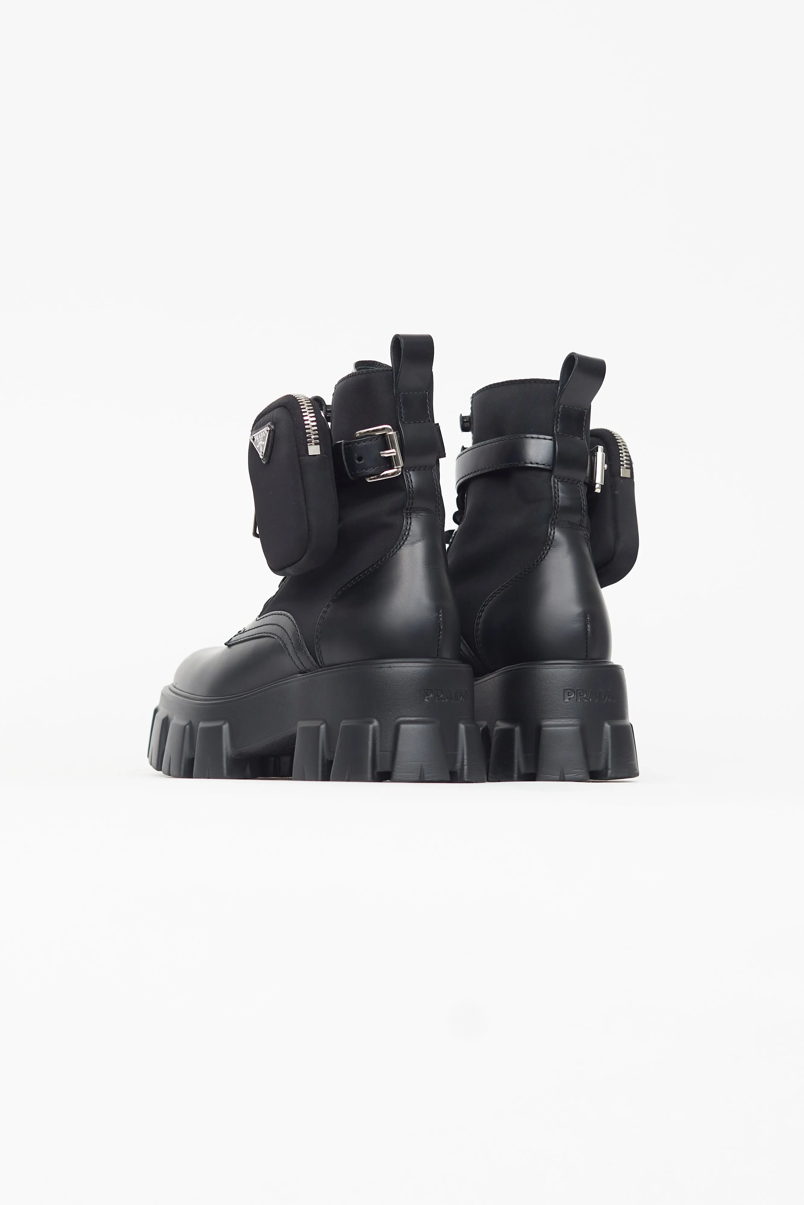Black Monolith Leather Lug Sole Boot