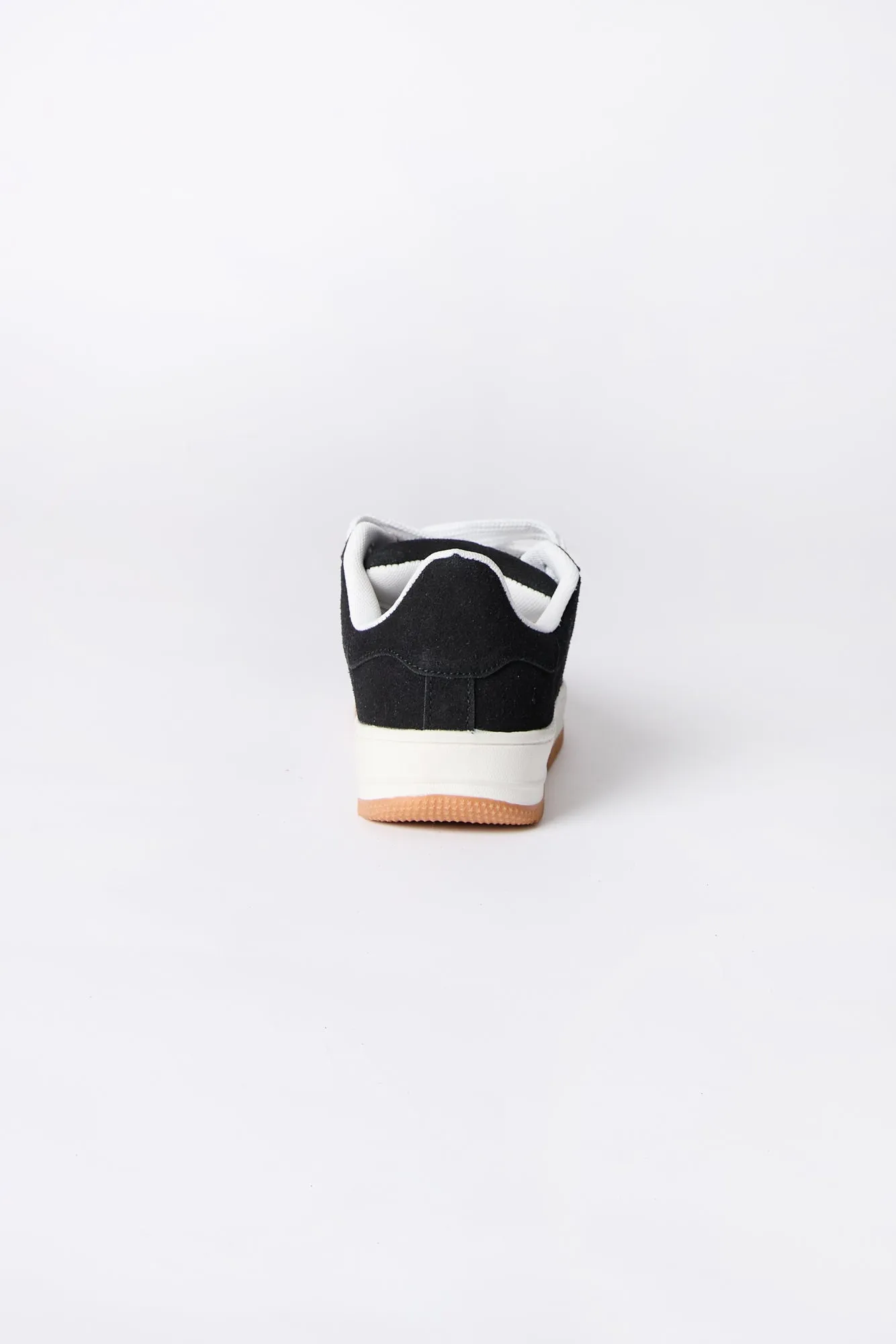 Chaussures basses noires et blanches en daim Zoo York junior