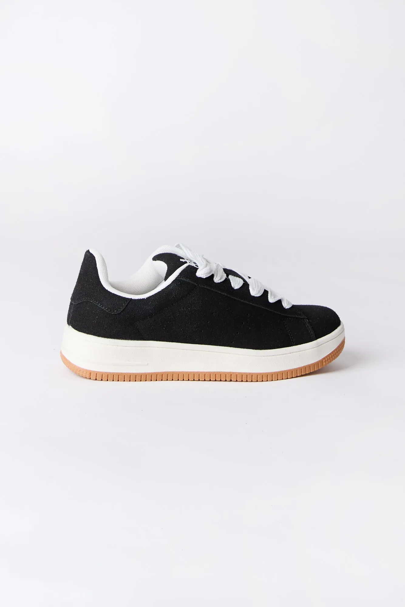 Chaussures basses noires et blanches en daim Zoo York junior