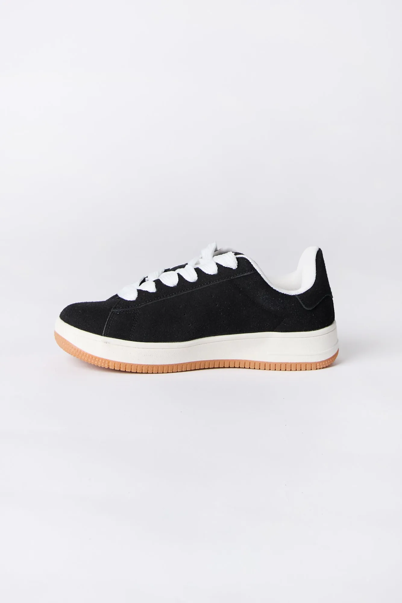 Chaussures basses noires et blanches en daim Zoo York junior