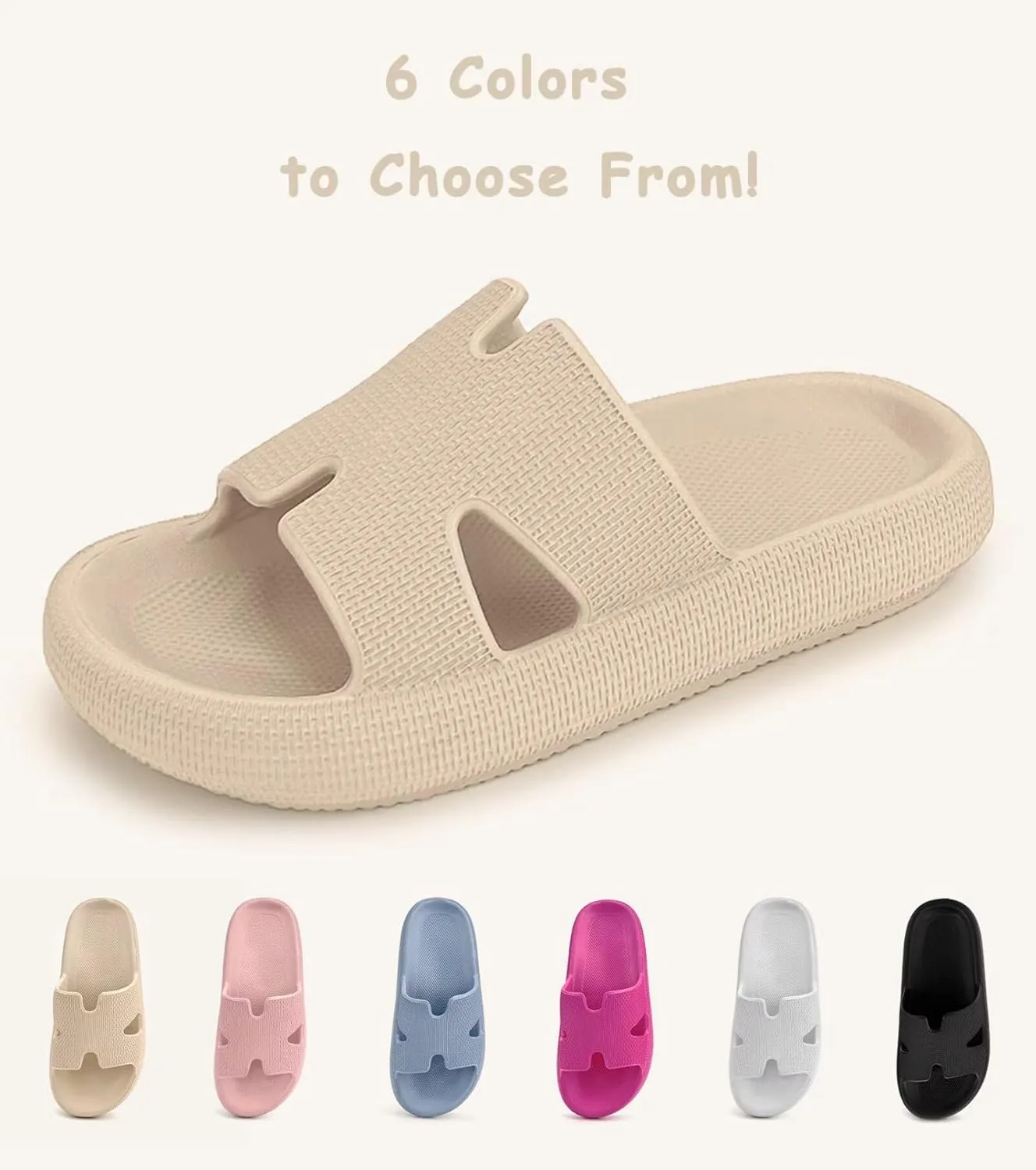 Cubufly Cloud Slides for KidsBoys Girls Shower Slippers Slip on SandalsNon-Slip Open Toe Pillow Slippers SandalsQuick Drying Summer Beach Pool Shoes