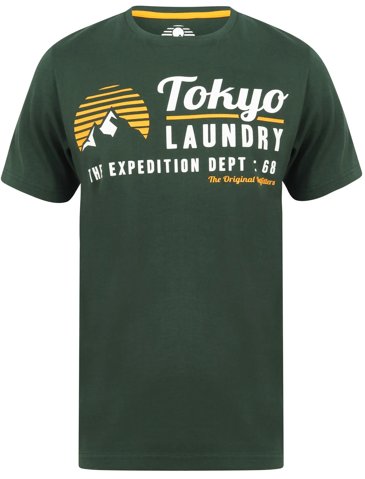Etherow Motif Cotton Jersey T-Shirt In Jungle Green - Tokyo Laundry