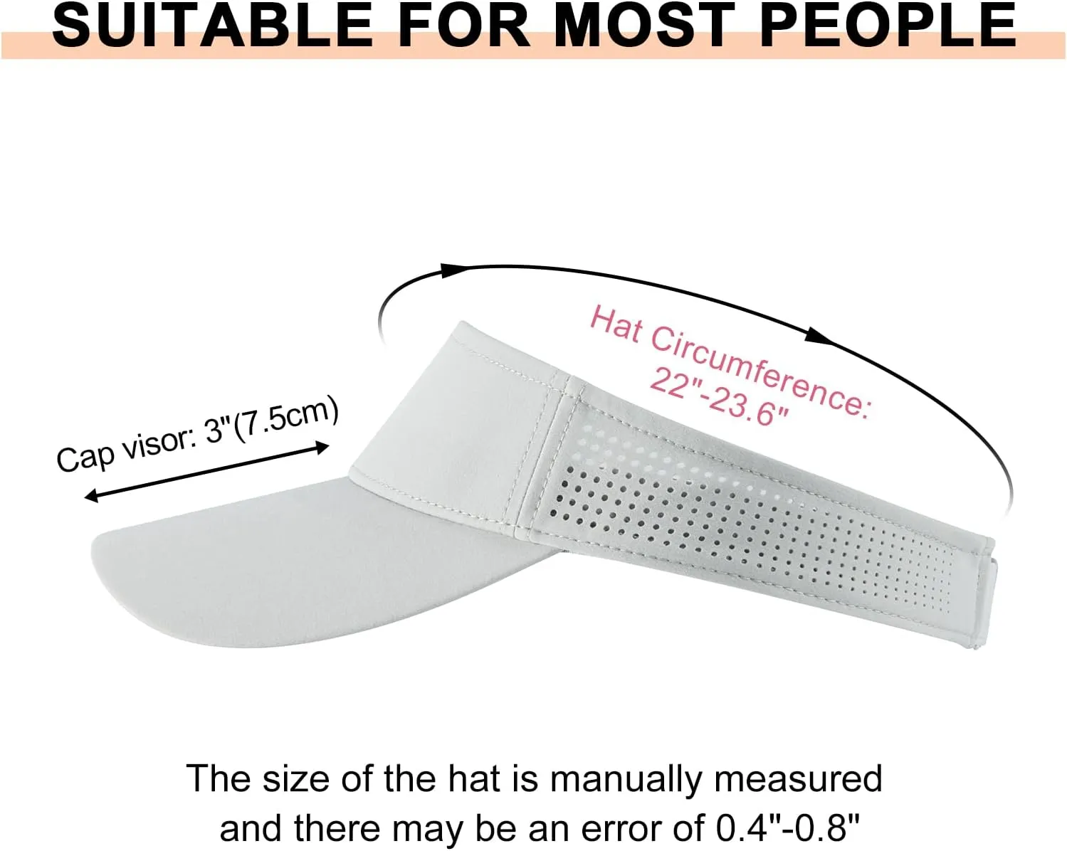 FEICUI Women's Sun Sports Visor Adjustable Empty Top Baseball Cap Athletic Performance Outdoor Hat