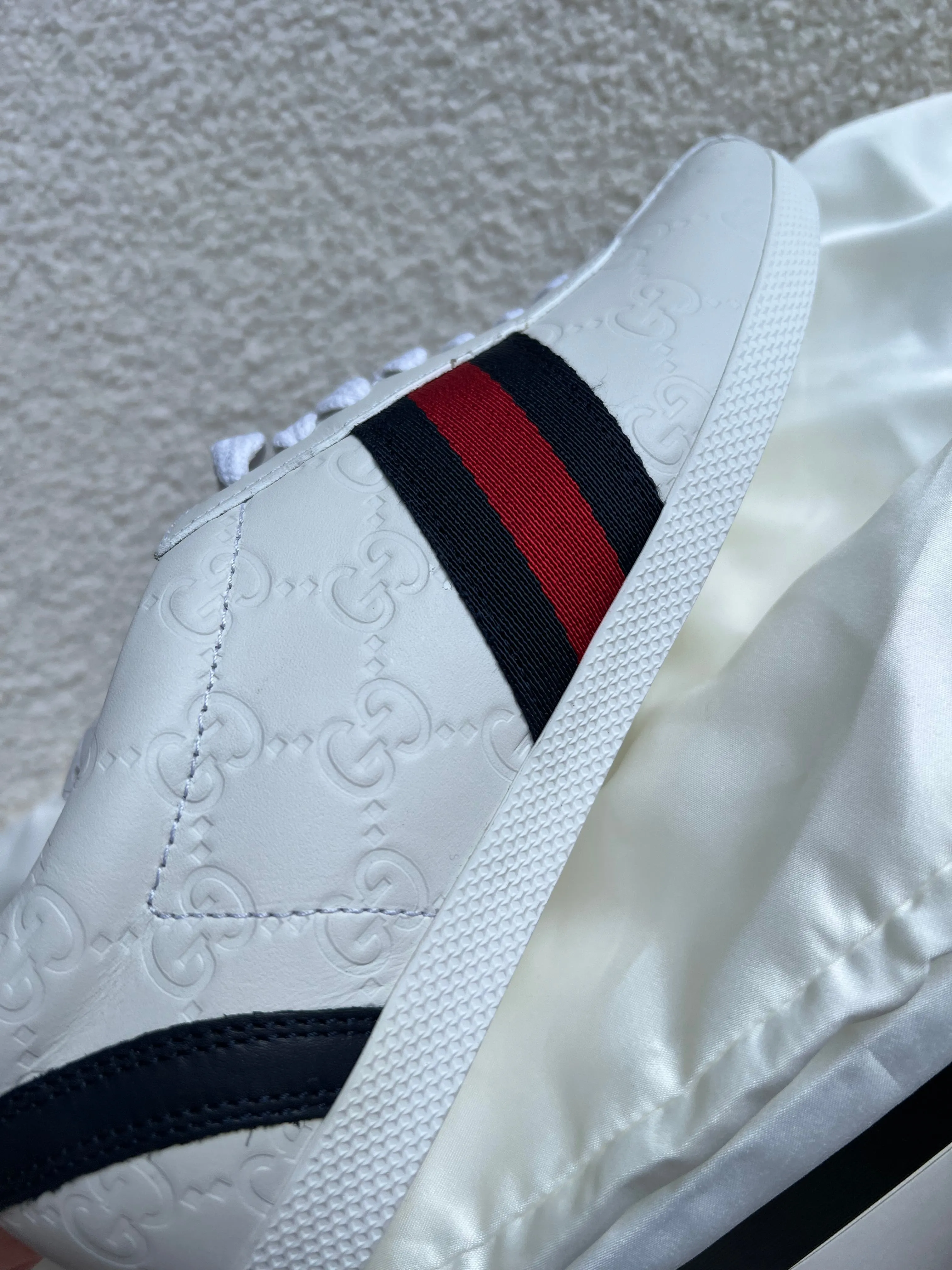 Gucci Ace Leather Sneakers size 4 36.5 (RRP £570)