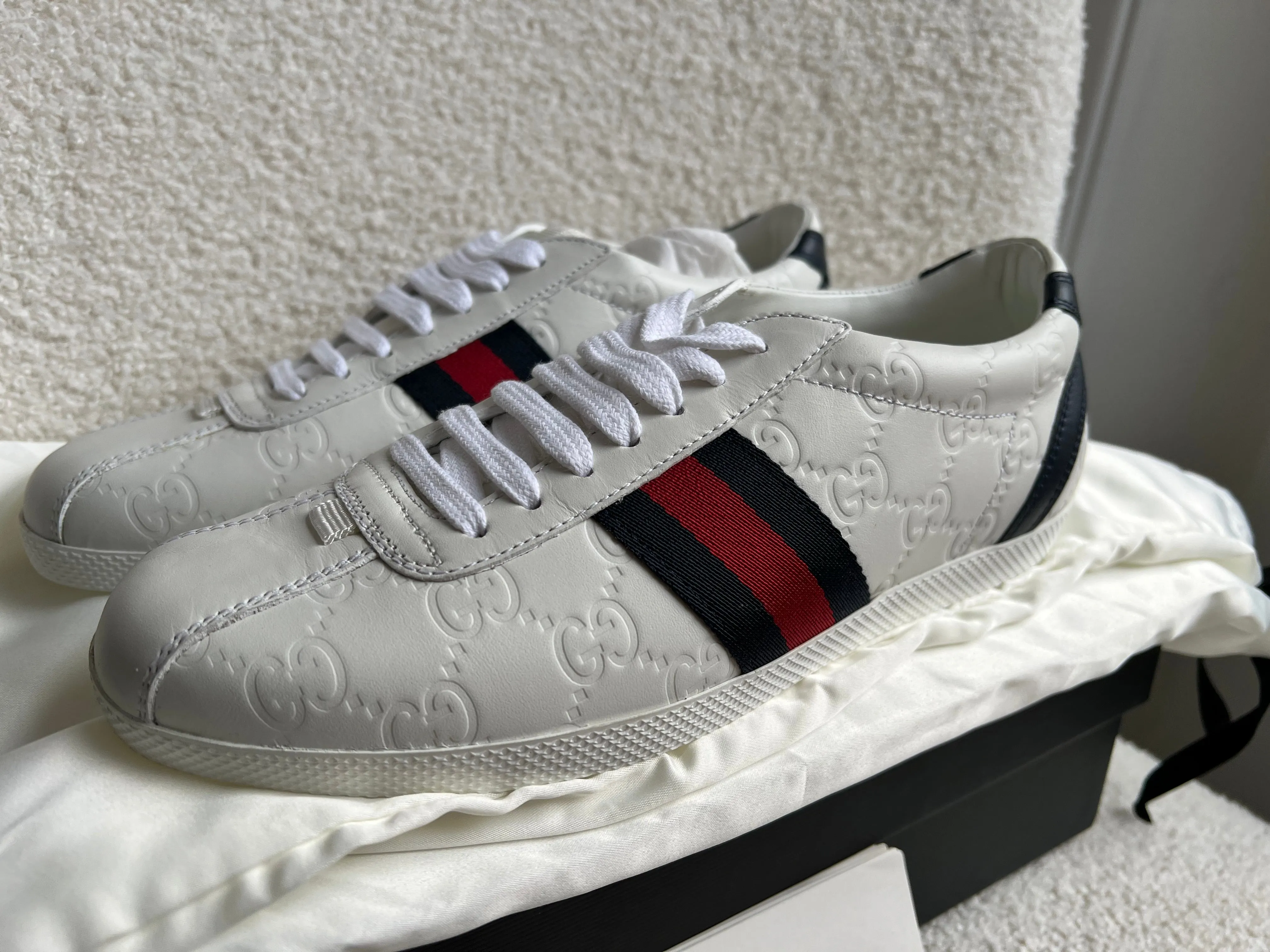 Gucci Ace Leather Sneakers size 4 36.5 (RRP £570)