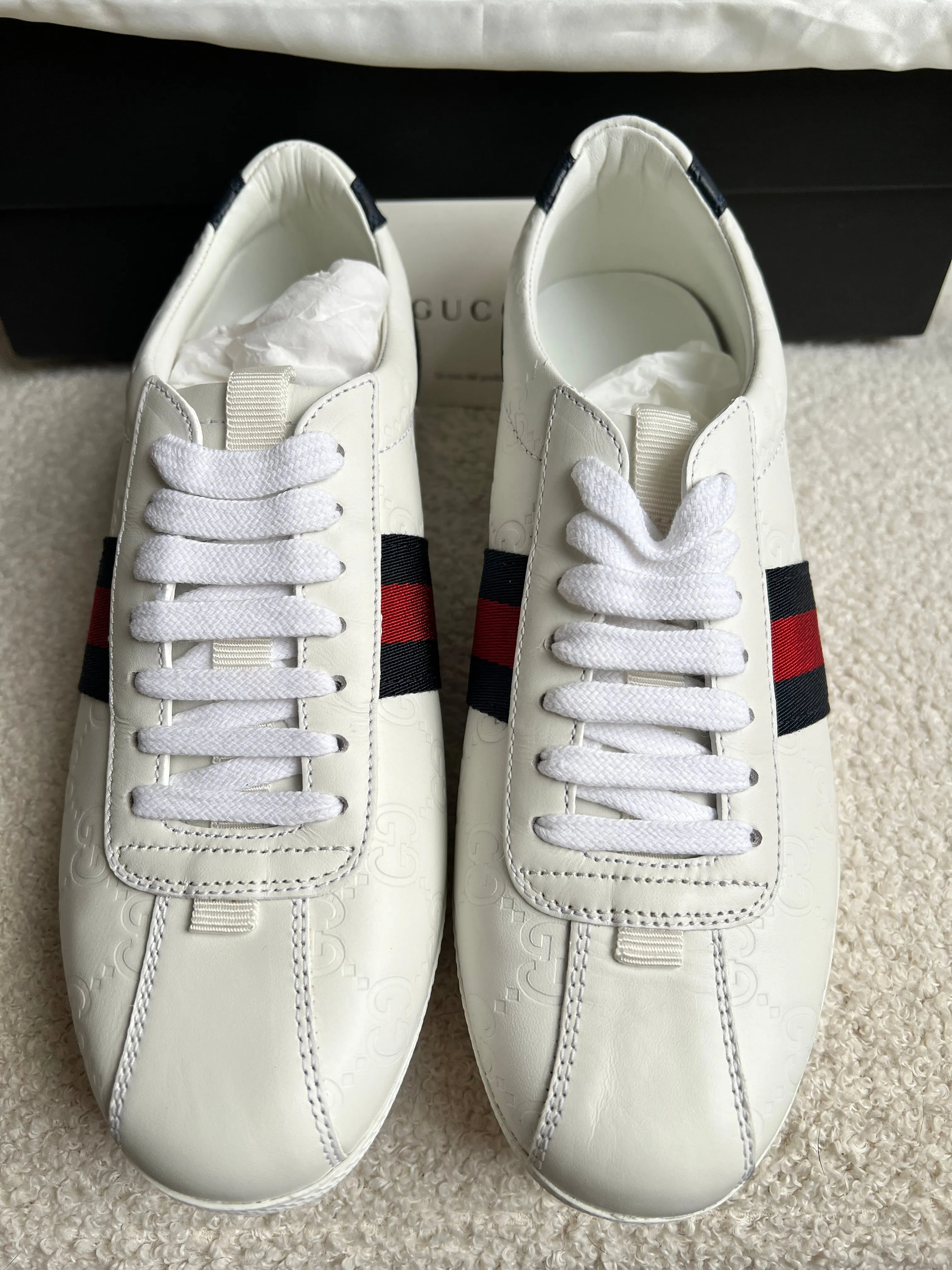 Gucci Ace Leather Sneakers size 4 36.5 (RRP £570)