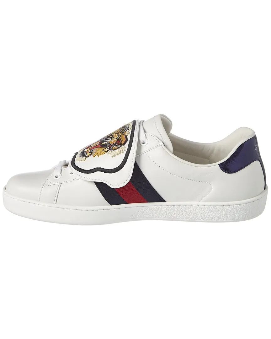 Gucci Ace Removable Patch Leather Sneaker