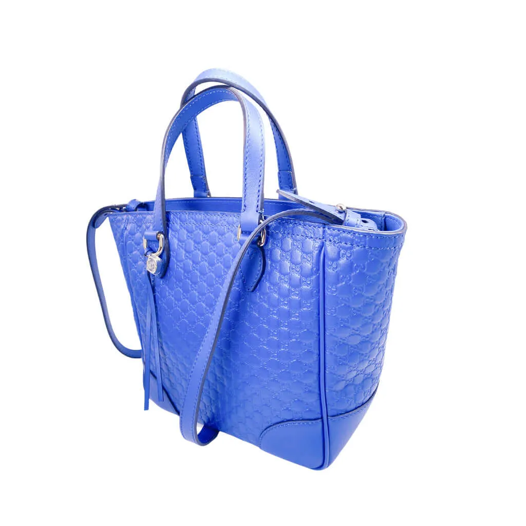Gucci Blue Leather Tote Bag