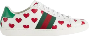 Gucci Wmns Ace Hearts sneakers, white