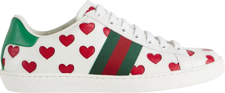 Gucci Wmns Ace Hearts sneakers, white