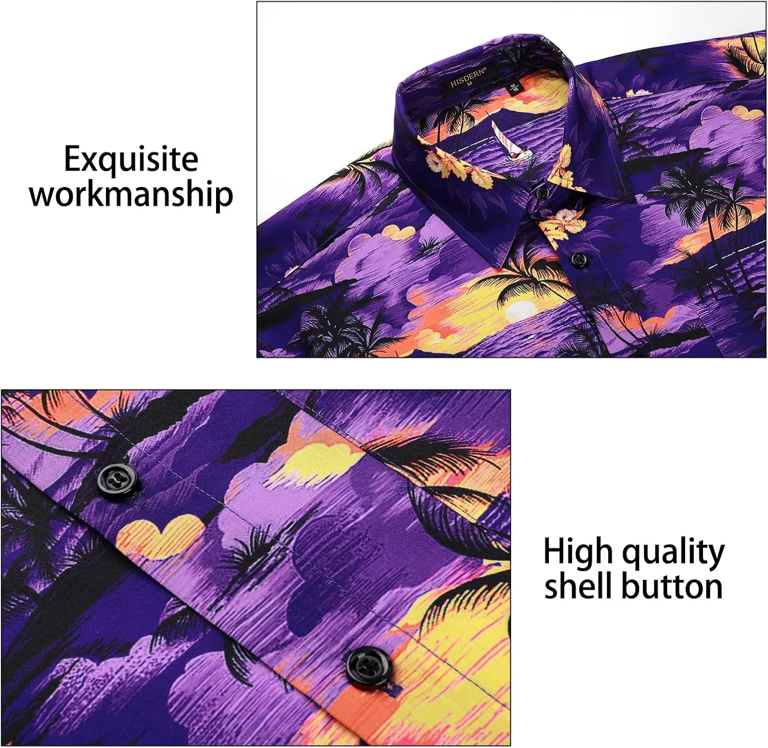 Hawaiian Shirt for Men Short Sleeve Button Down Shirt Men Casual Summer Tropical Beach Aloha Shirts for Men Hawaii Party