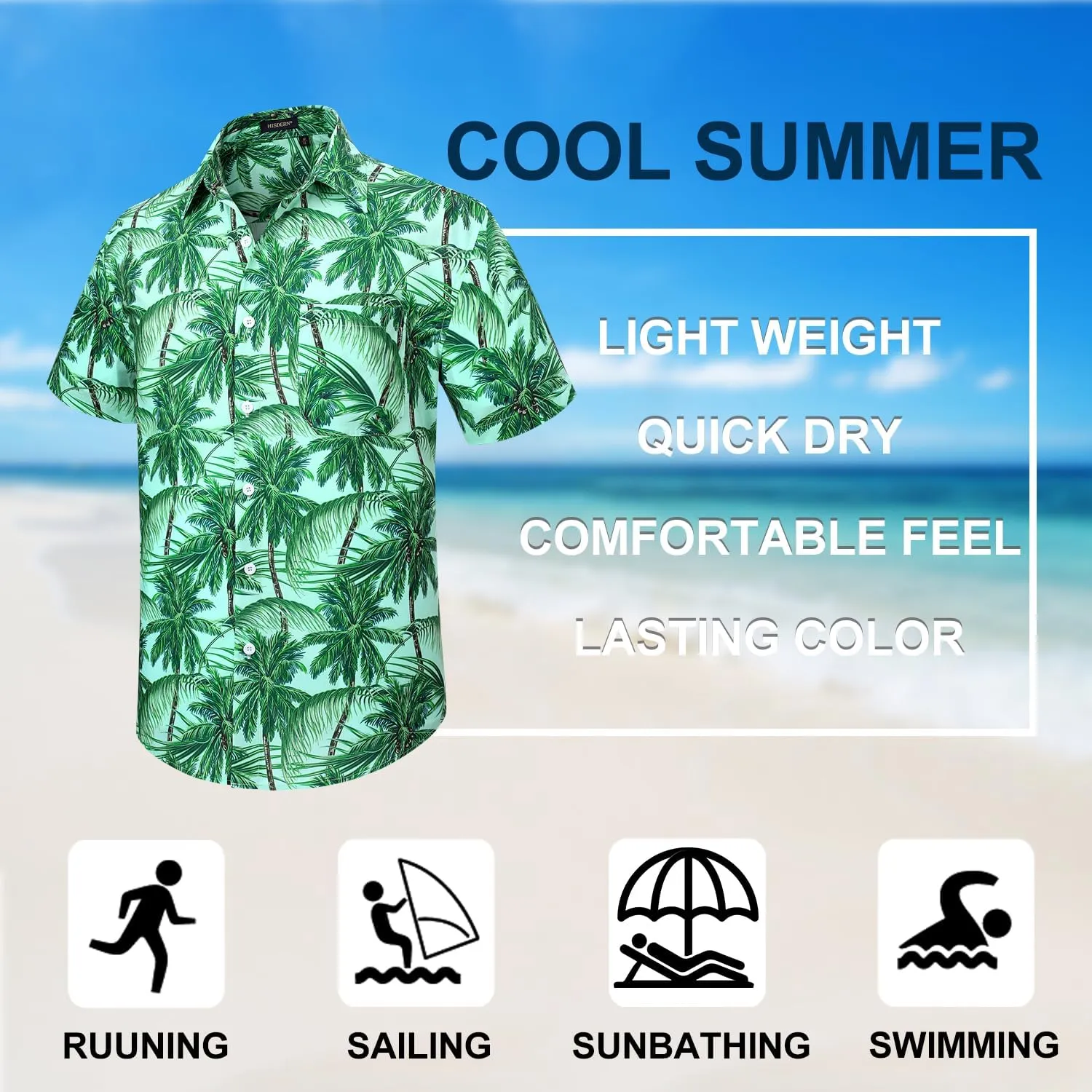 Hawaiian Shirt for Men Short Sleeve Button Down Shirt Men Casual Summer Tropical Beach Aloha Shirts for Men Hawaii Party