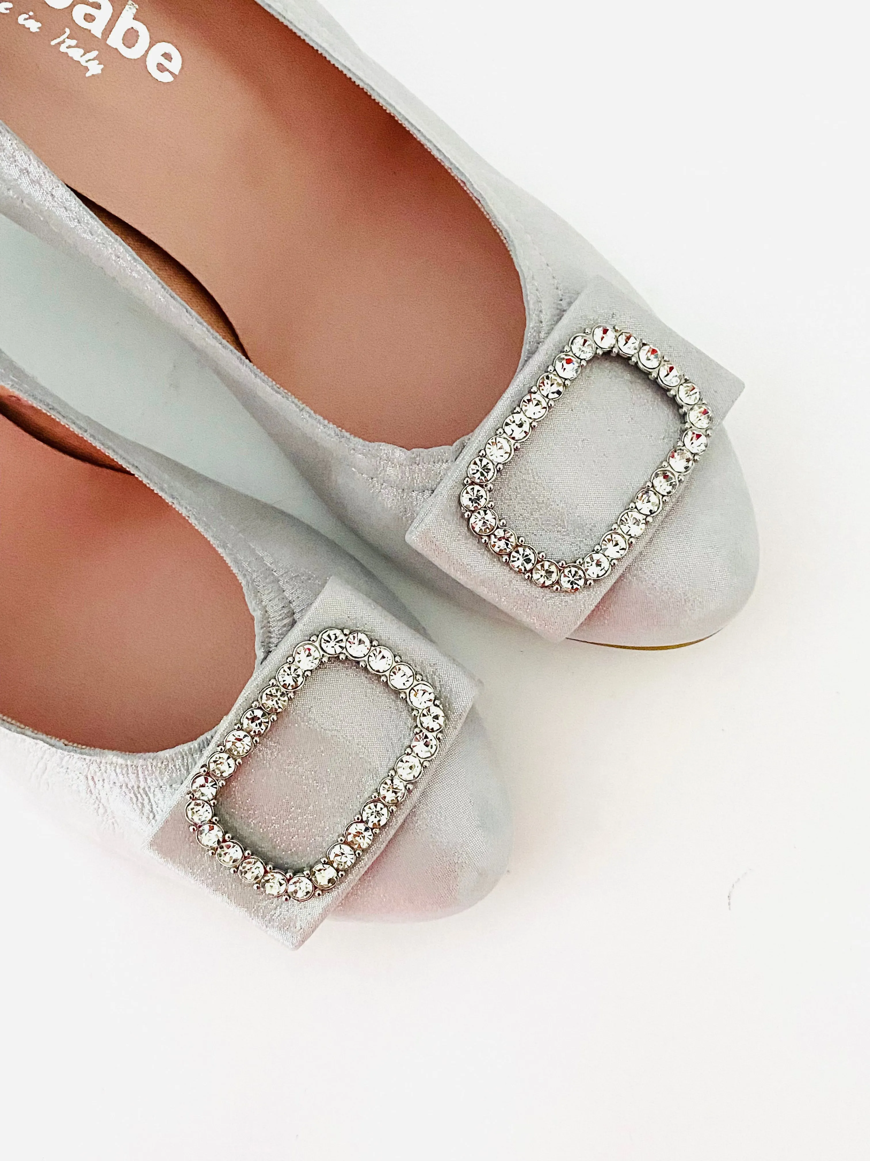 Le Babe - 3037 Silver Diamonte Kitten Heel*