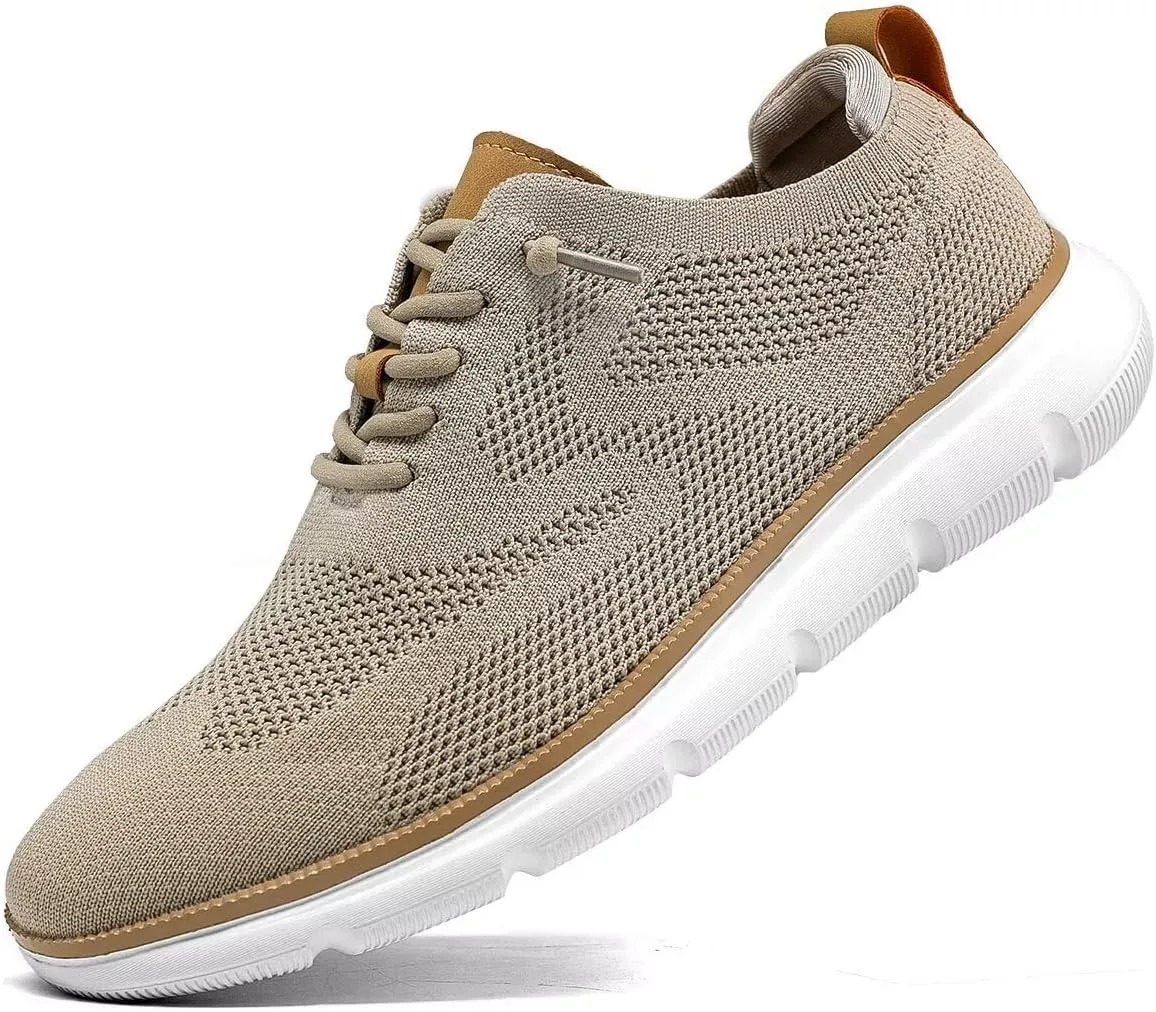 Mens Oxfords Lace-Up Lightweight Casual Walking Shoes Dress Shoes Fashion Sneakers Shoes