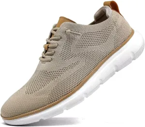 Mens Oxfords Lace-Up Lightweight Casual Walking Shoes Dress Shoes Fashion Sneakers Shoes
