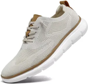 Mens Oxfords Lace-Up Lightweight Casual Walking Shoes Dress Shoes Fashion Sneakers Shoes