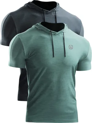 NELEUS Men's Dry Fit Performance Athletic Shirt with Hoods