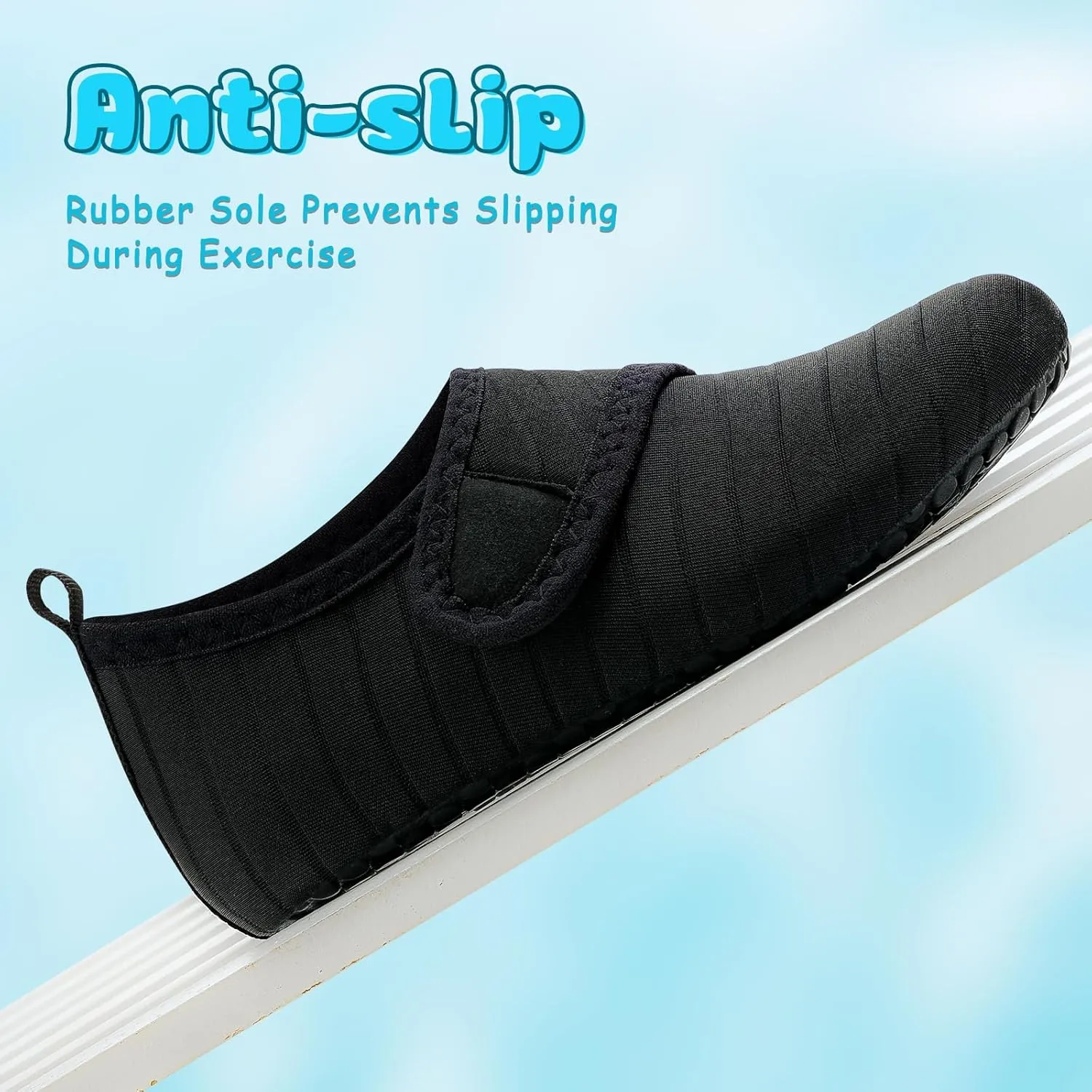 VIFUUR Kids Water Shoes Boys Girls Barefoot Water Sports Socks Hook&Loop Beach Shoes Quick Dry Aqua Socks Swim Walking Outdoor Sports for Toddler