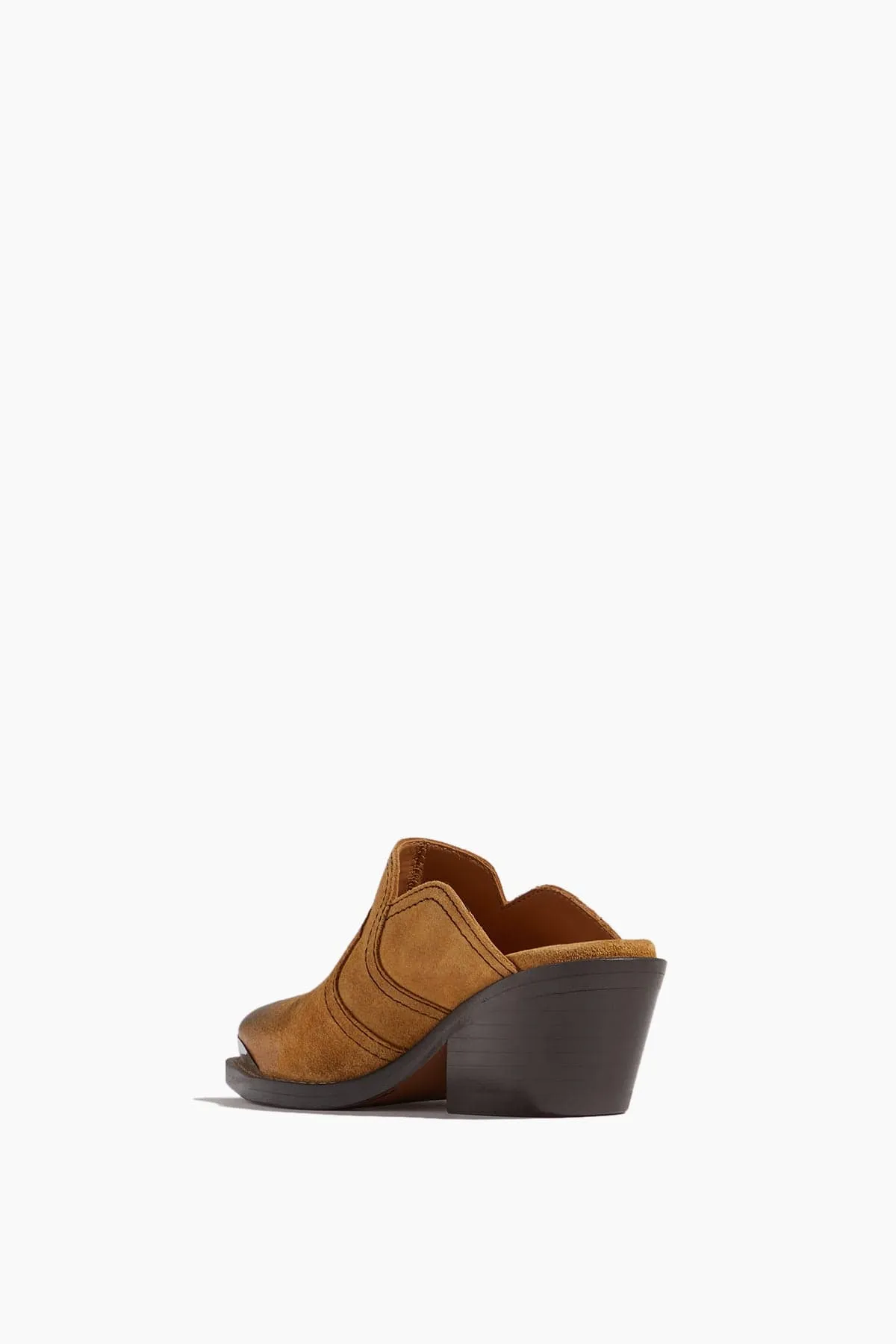 Waxed Statement Mule in Camel