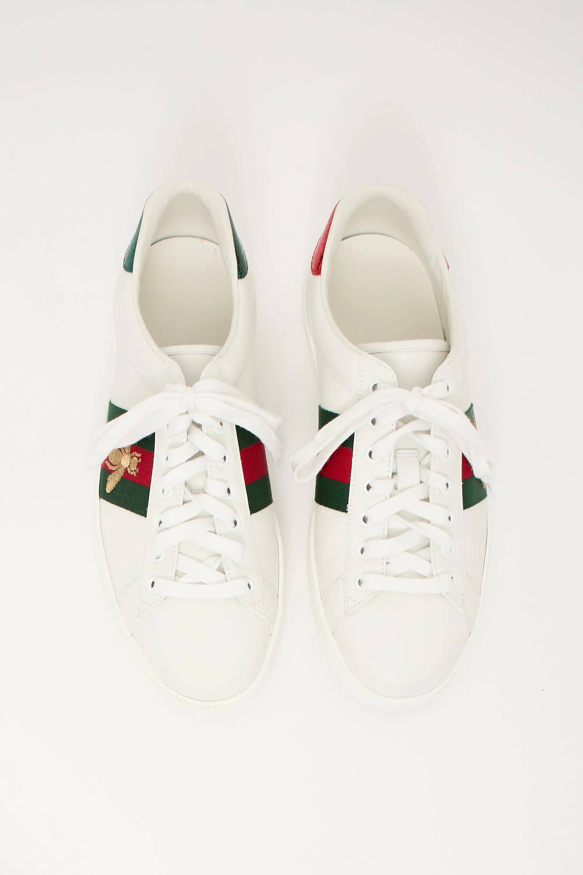 White Leather Ace Bee Sneaker