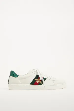 White Leather Ace Bee Sneaker