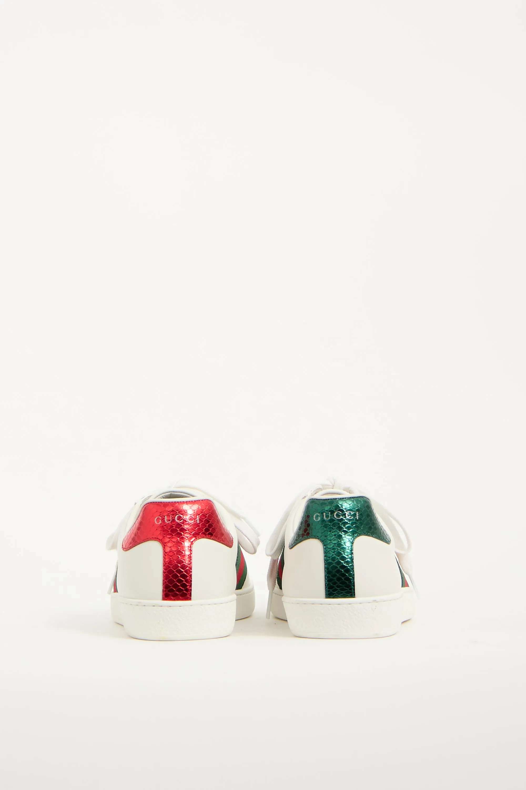 White Leather Ace Bee Sneaker