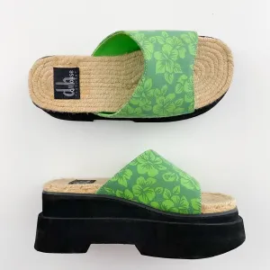 Y2K Hibiscus Platform Sandals