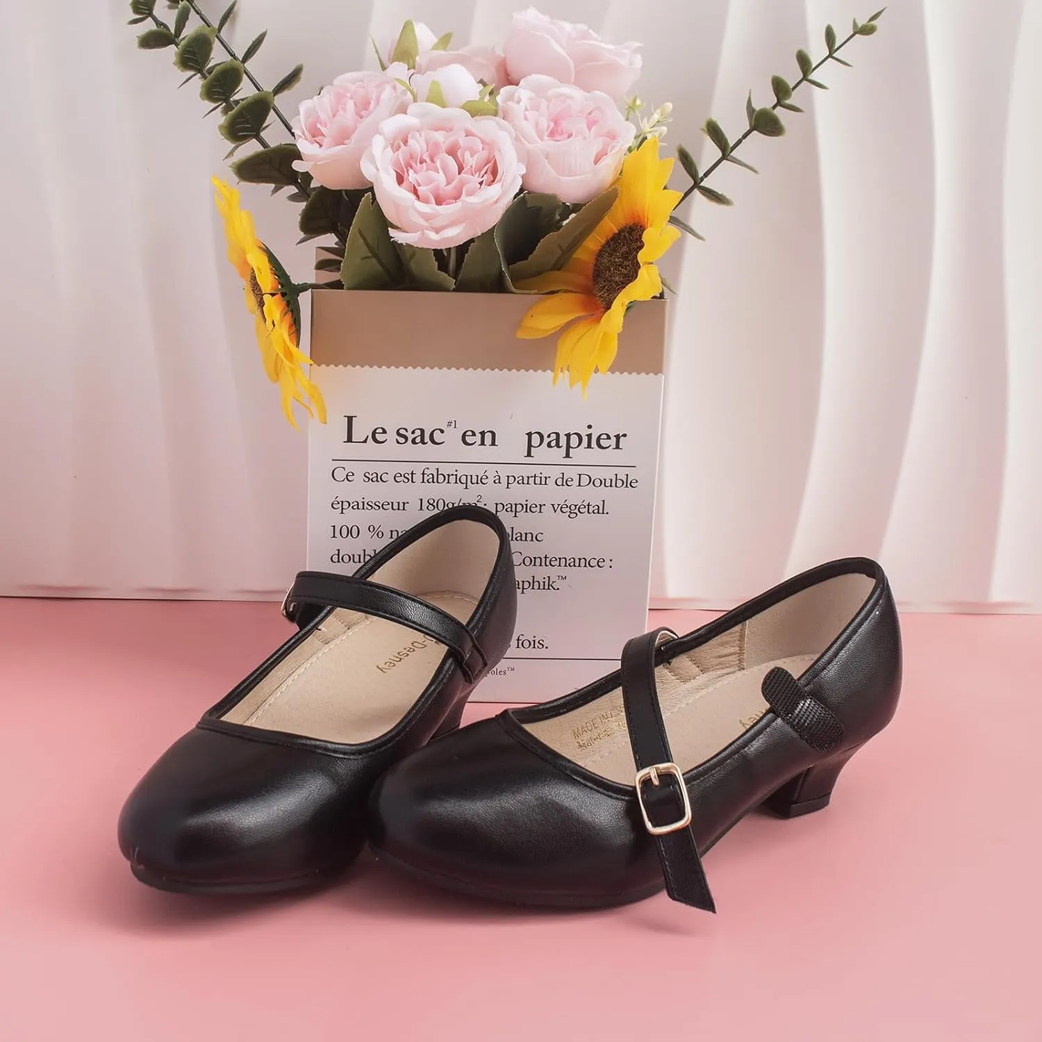Youdesney Girls Dress Shoes, Mary Jane Flower Girls Shoes, Cute Princess Low Heels for School, Wedding, Party (Toddler/Little Kids/Big Kids)