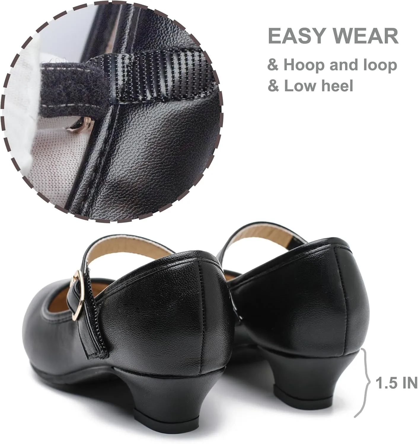 Youdesney Girls Dress Shoes, Mary Jane Flower Girls Shoes, Cute Princess Low Heels for School, Wedding, Party (Toddler/Little Kids/Big Kids)